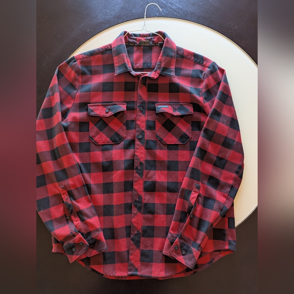Red and Black Plaid Men's Shirt